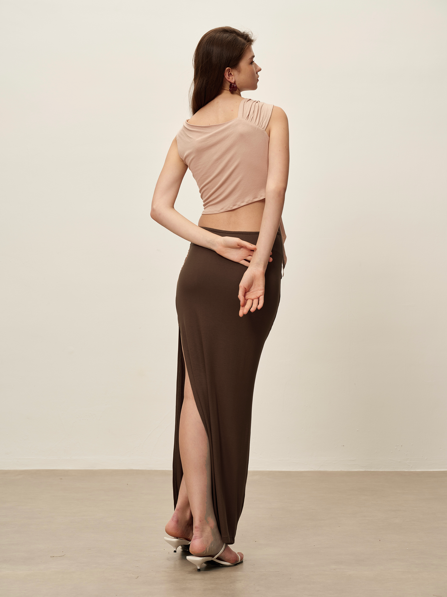 Brown Knitted Skirt