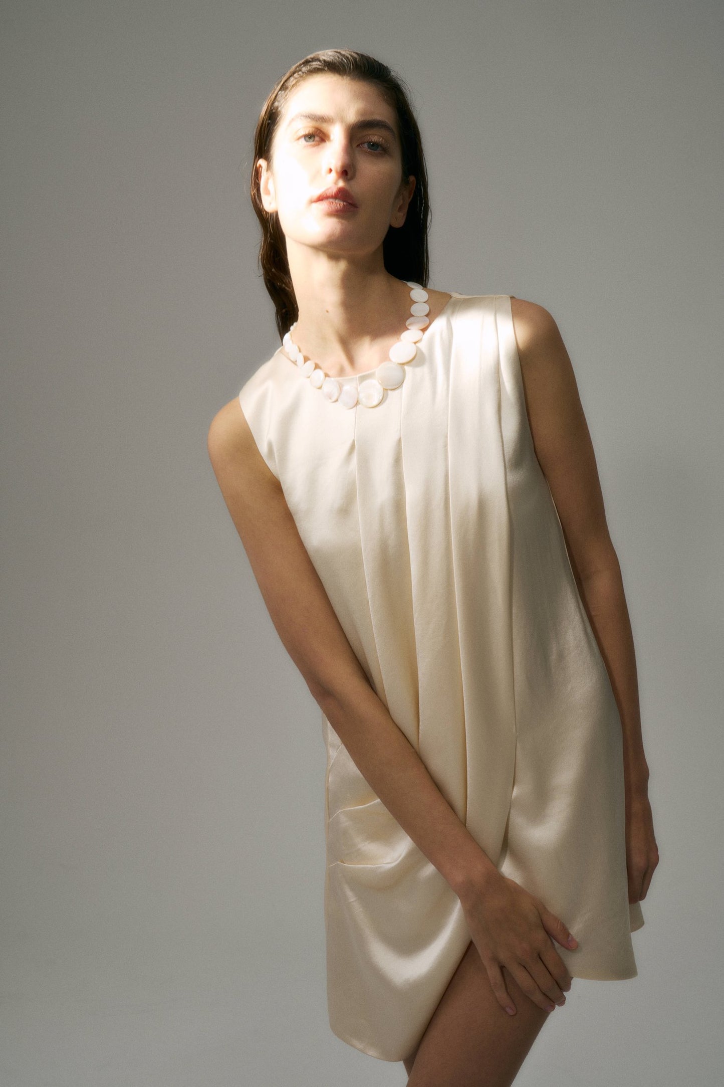 Acetate Dress Cream