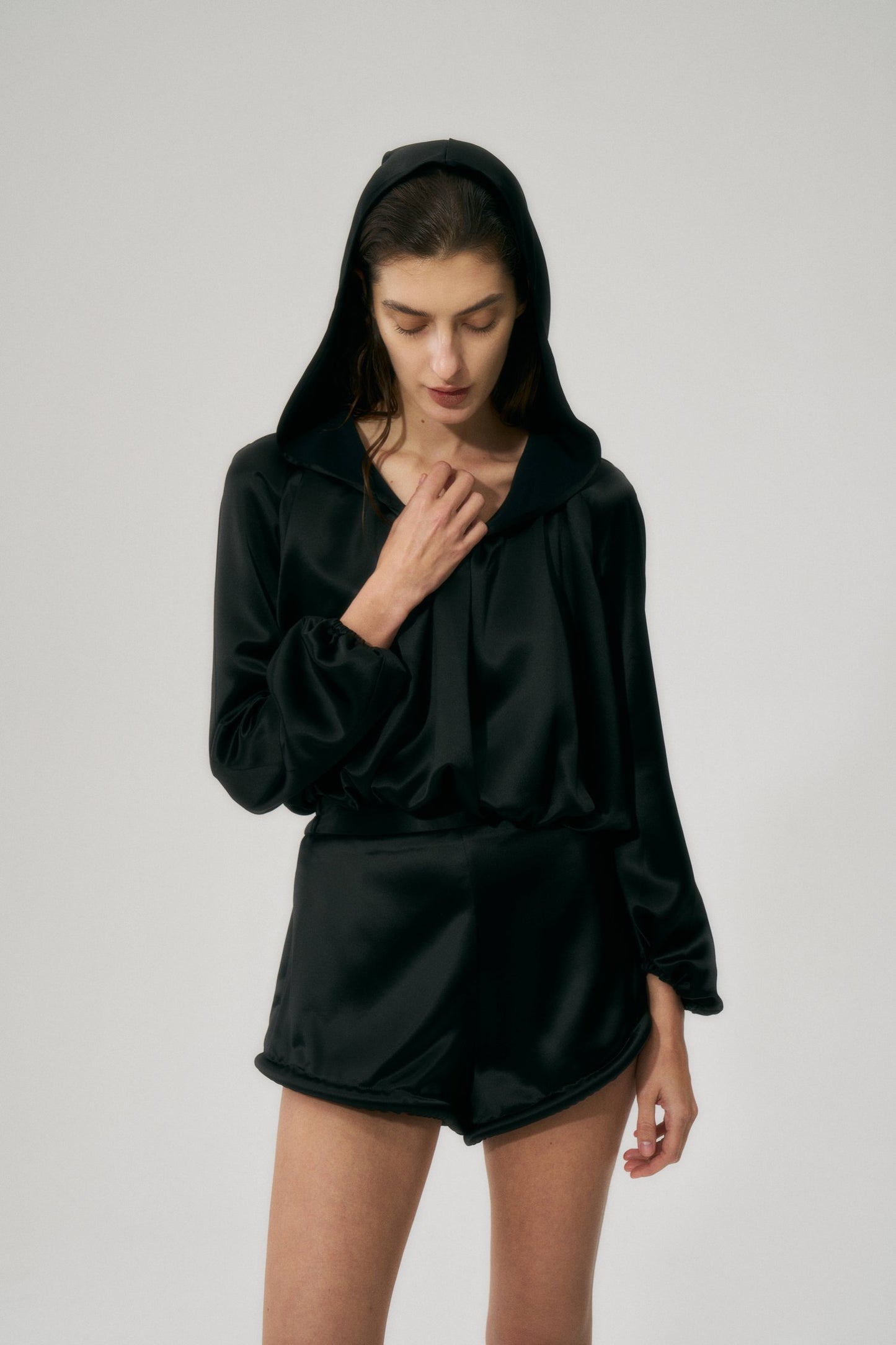 Acetate Hoodie Black