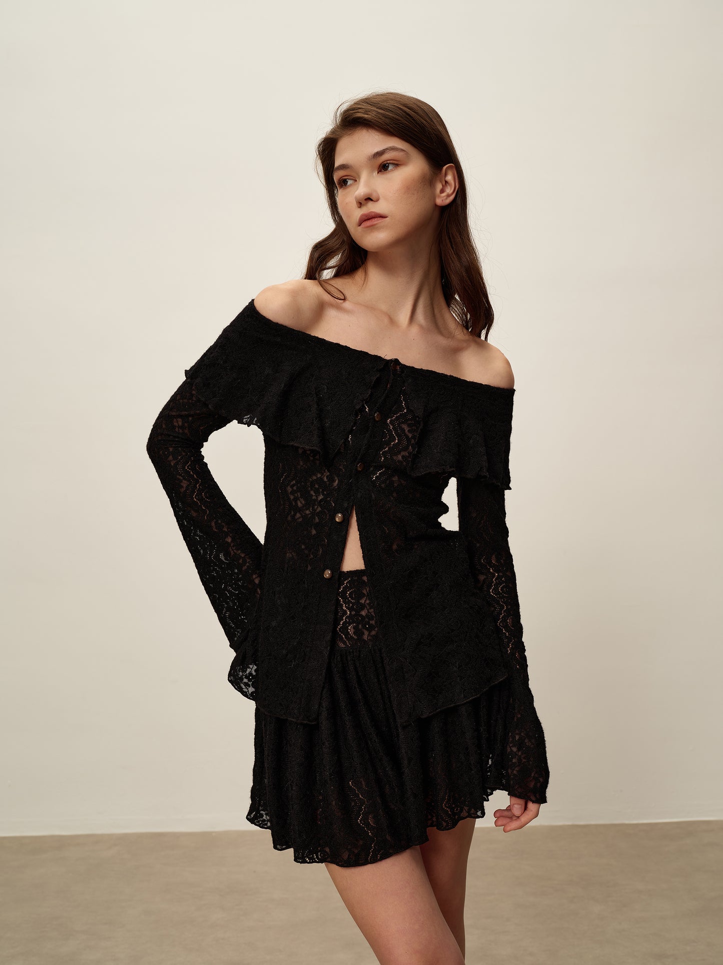 Black Lace Shirt