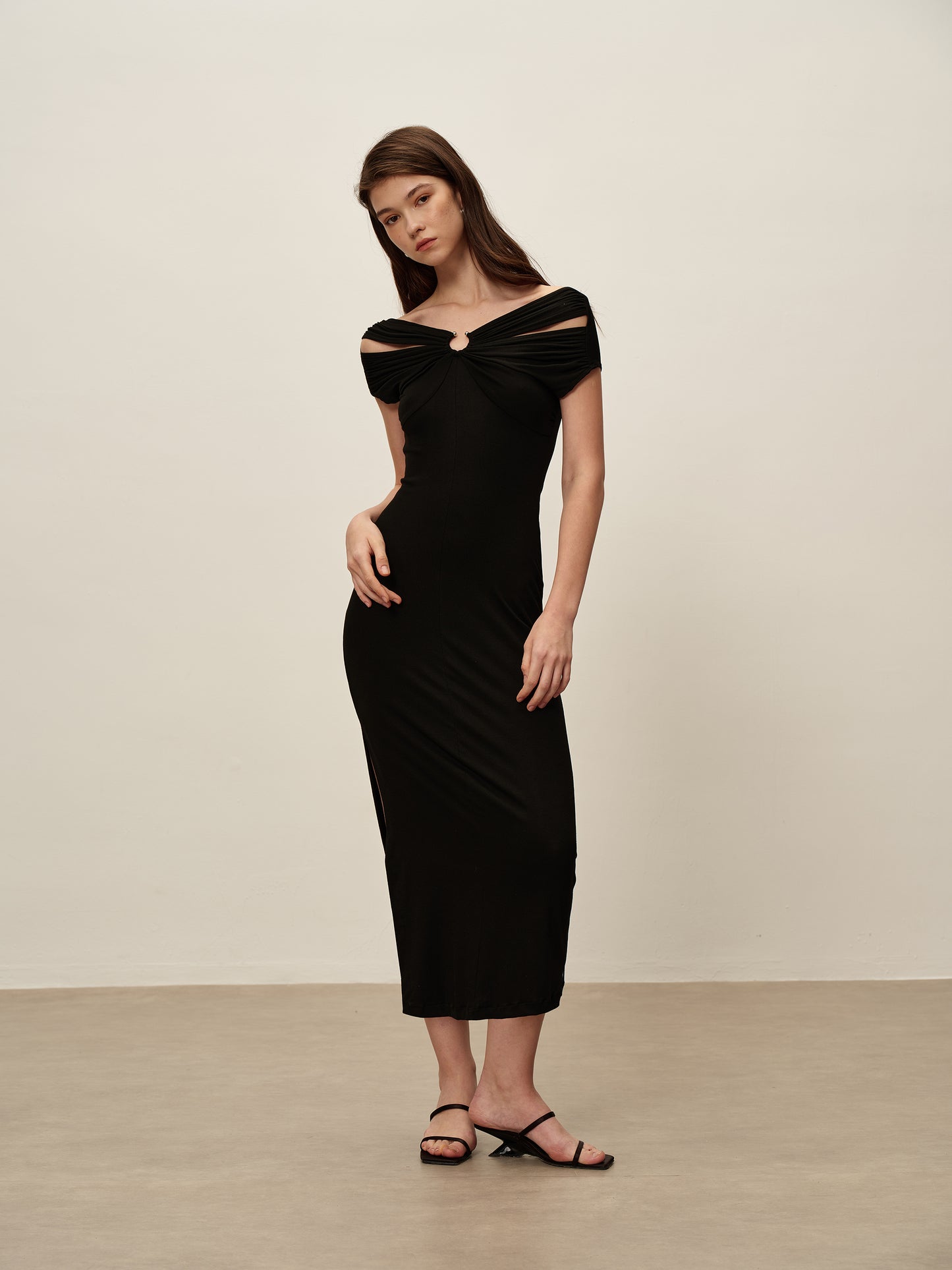 Black Metal Ring Dress