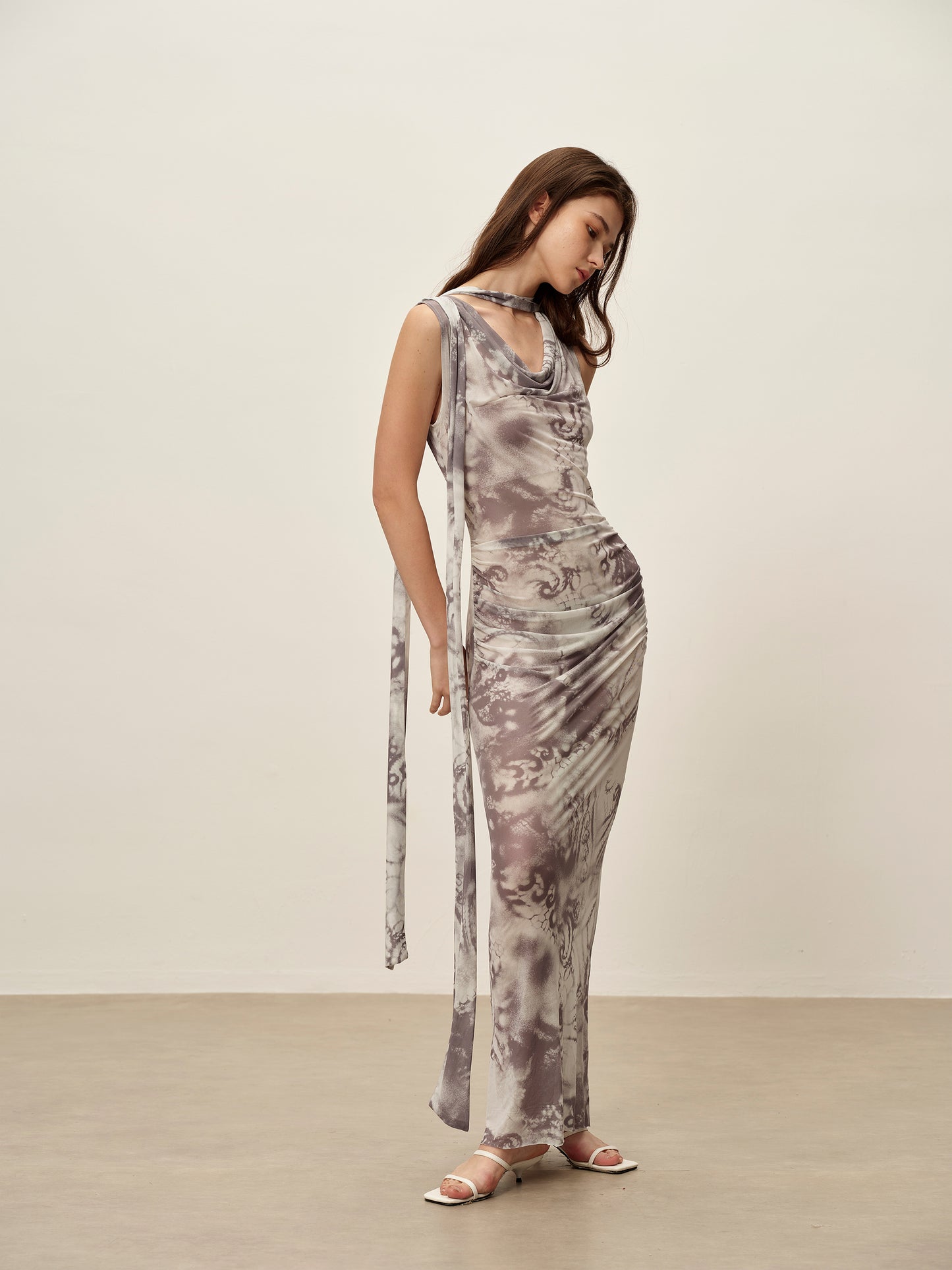 Printed Chiffon Dress