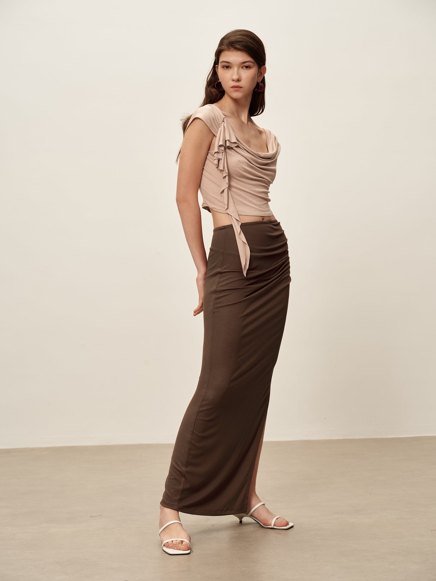 Brown Knitted Skirt