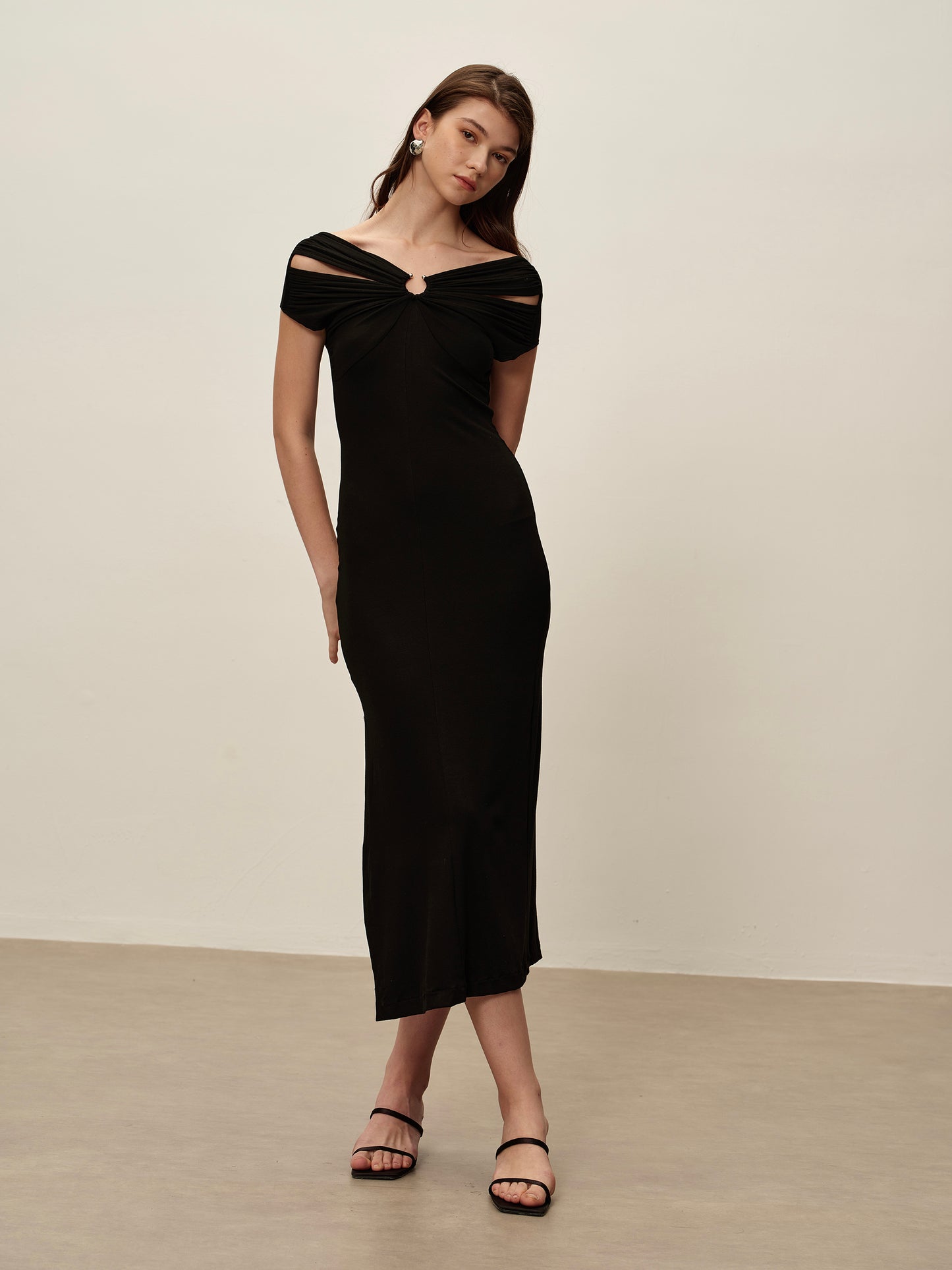 Black Metal Ring Dress