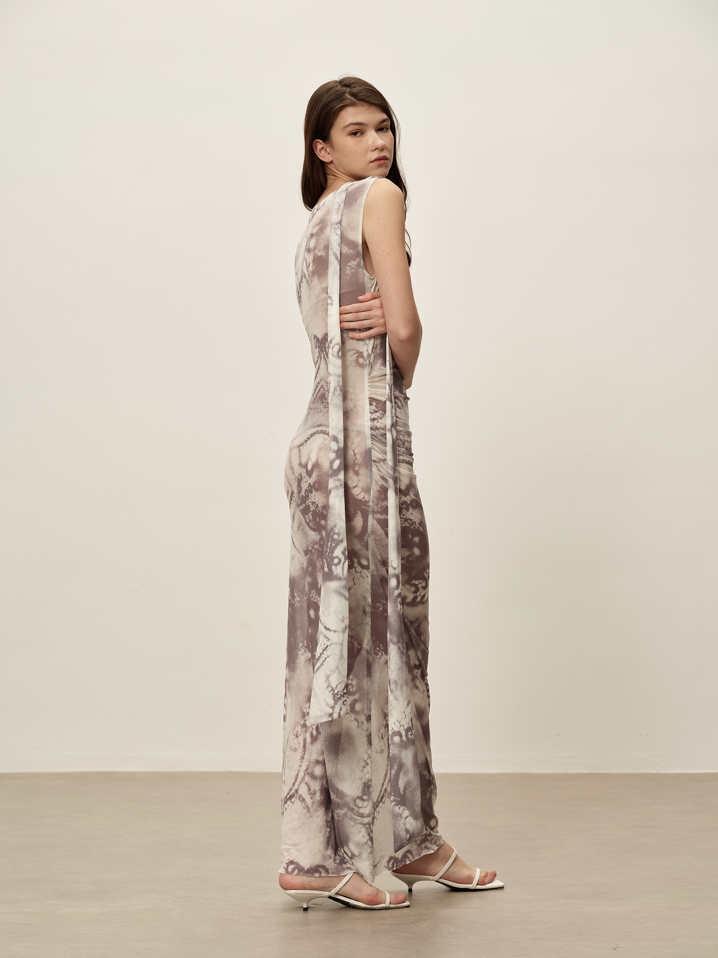 Printed Chiffon Dress