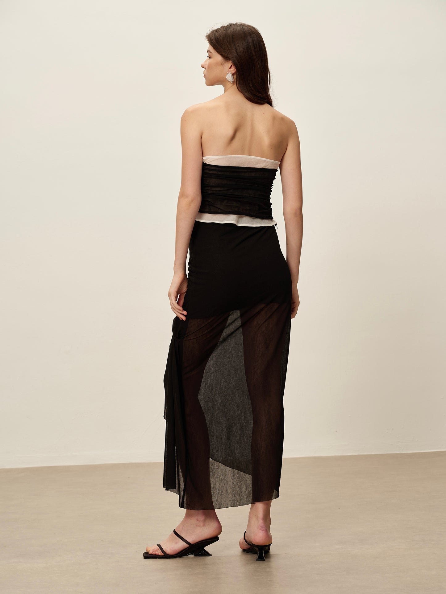 Black Mesh Lace Skirt