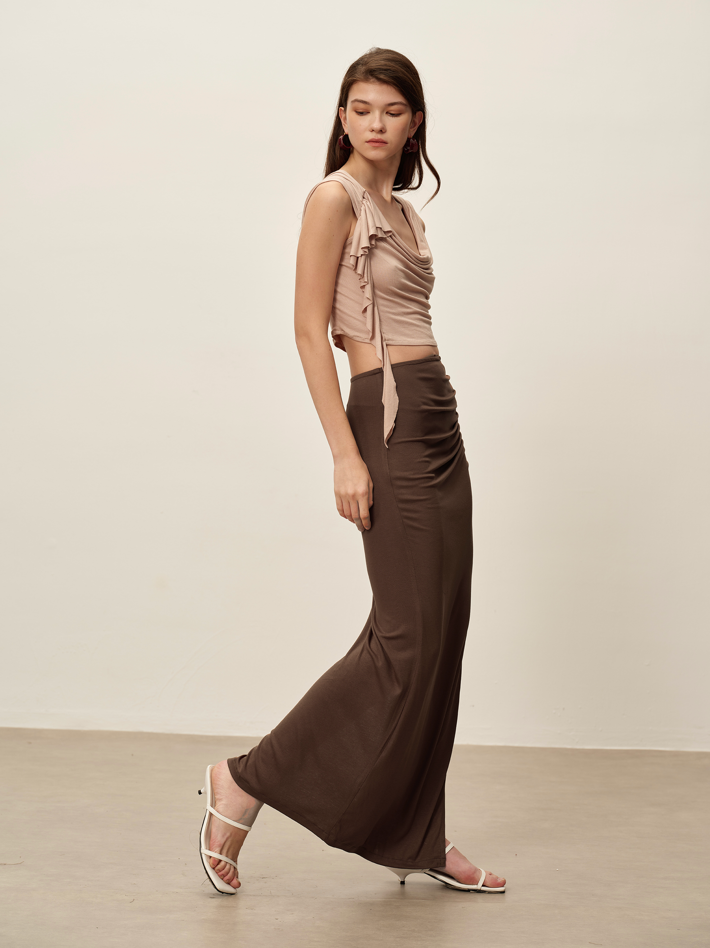 Brown Knitted Skirt