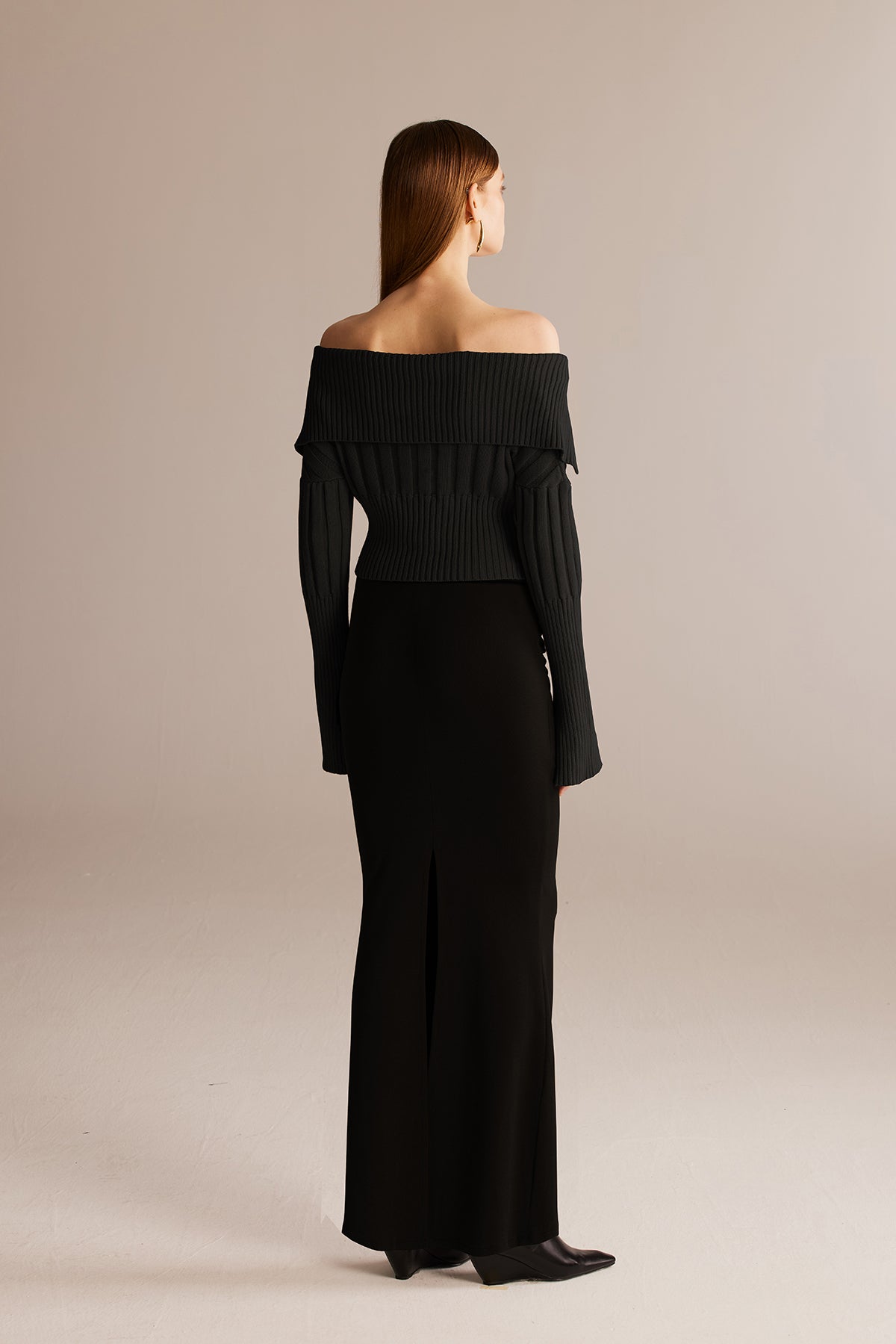 Black Roman Column Texture Cardigan