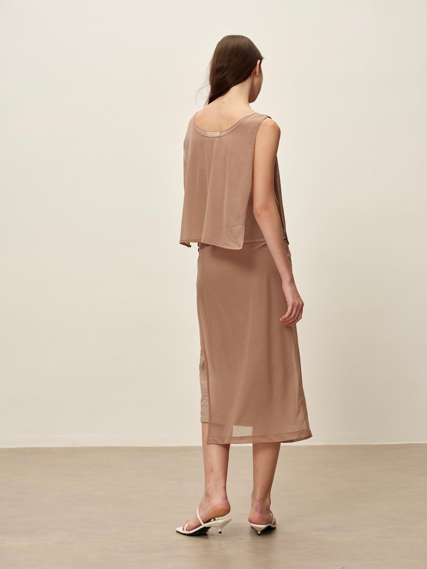 Pink Two-piece Vest Set