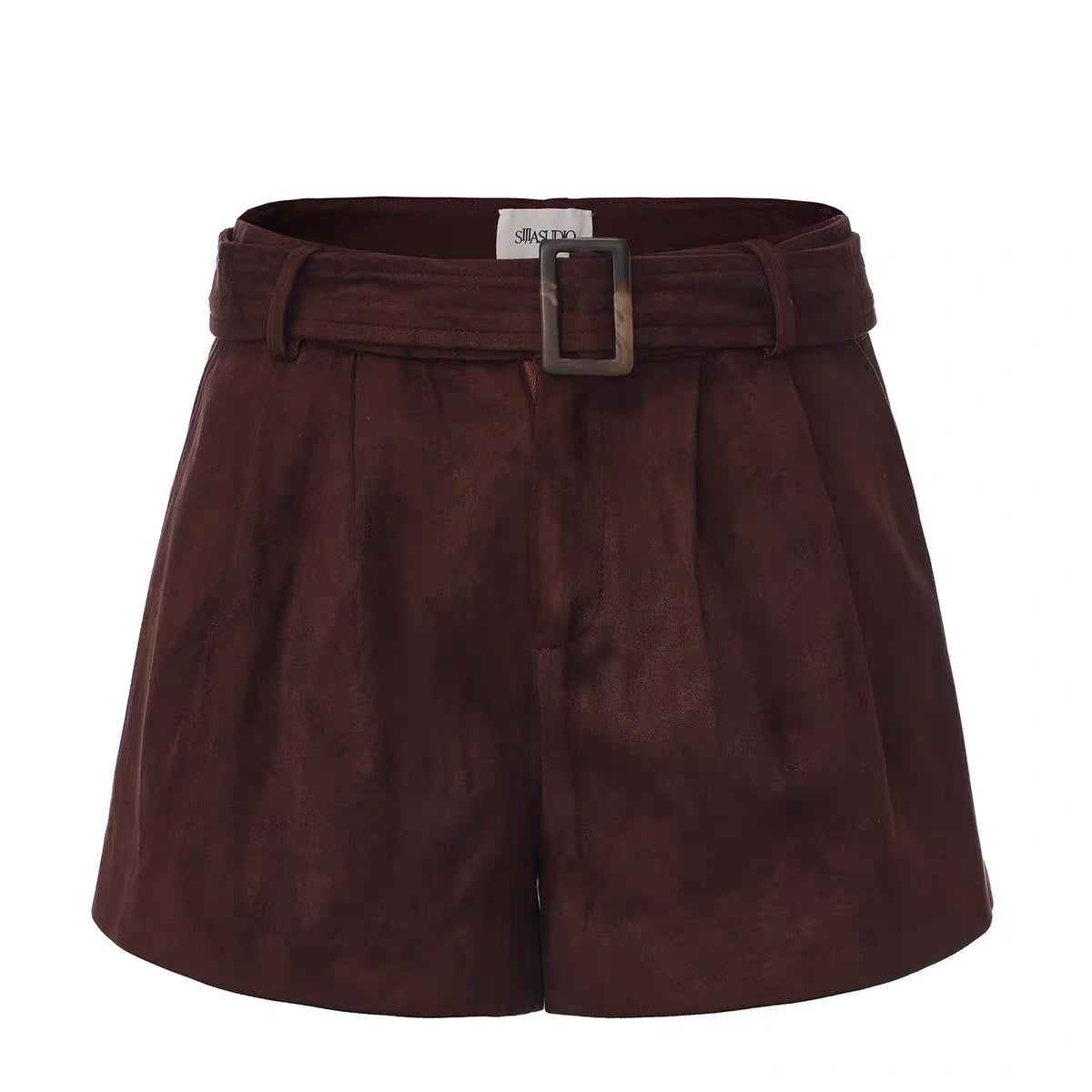 Burgundy Suede Shorts