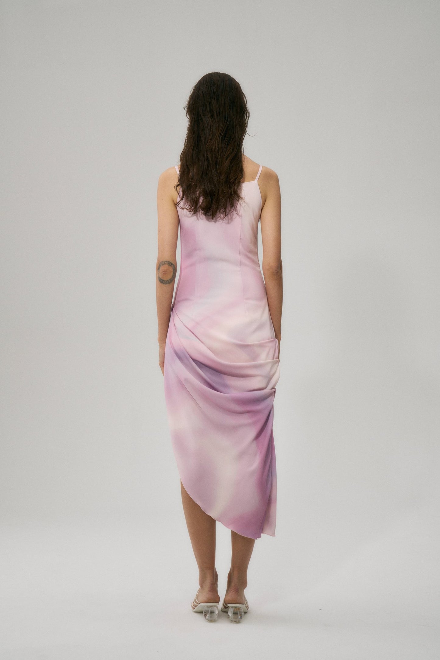 Printed Pleats Dress