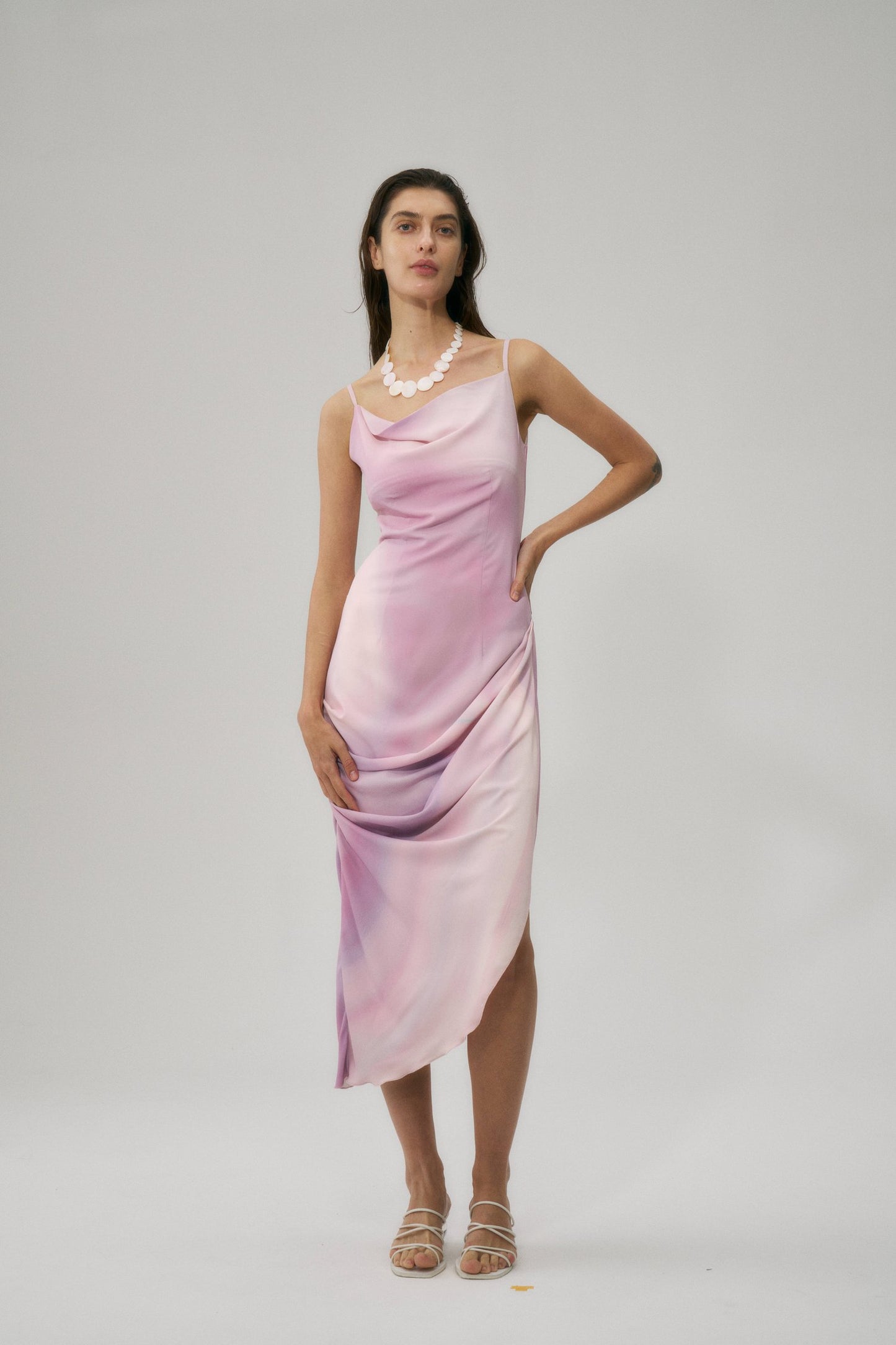 Printed Pleats Dress