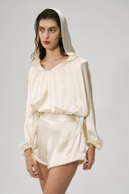 Acetate Shorts Cream