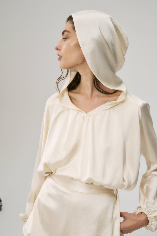 Acetate Hoodie Cream