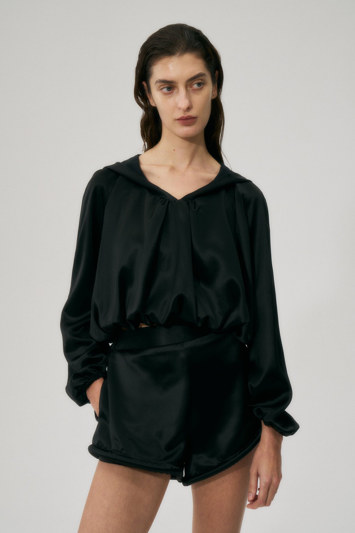 Acetate Shorts Black