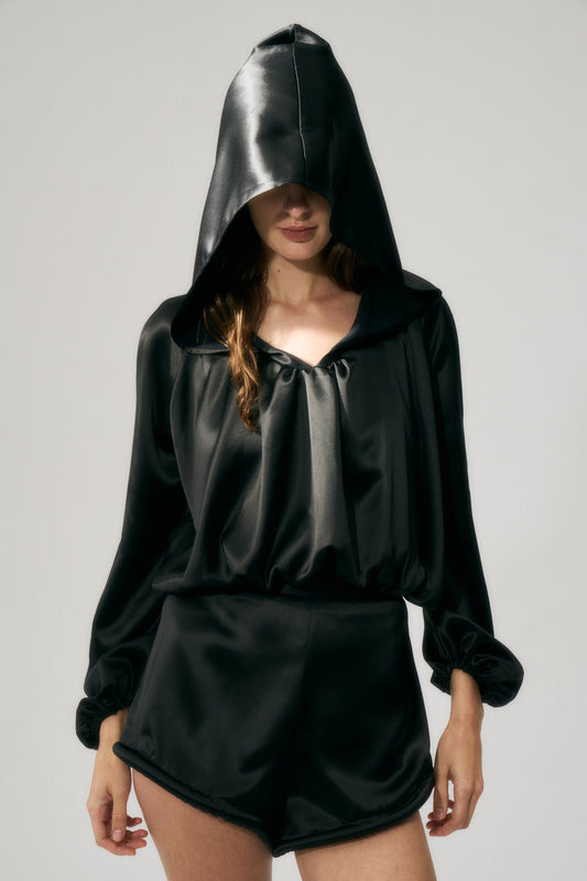 Acetate Hoodie Black