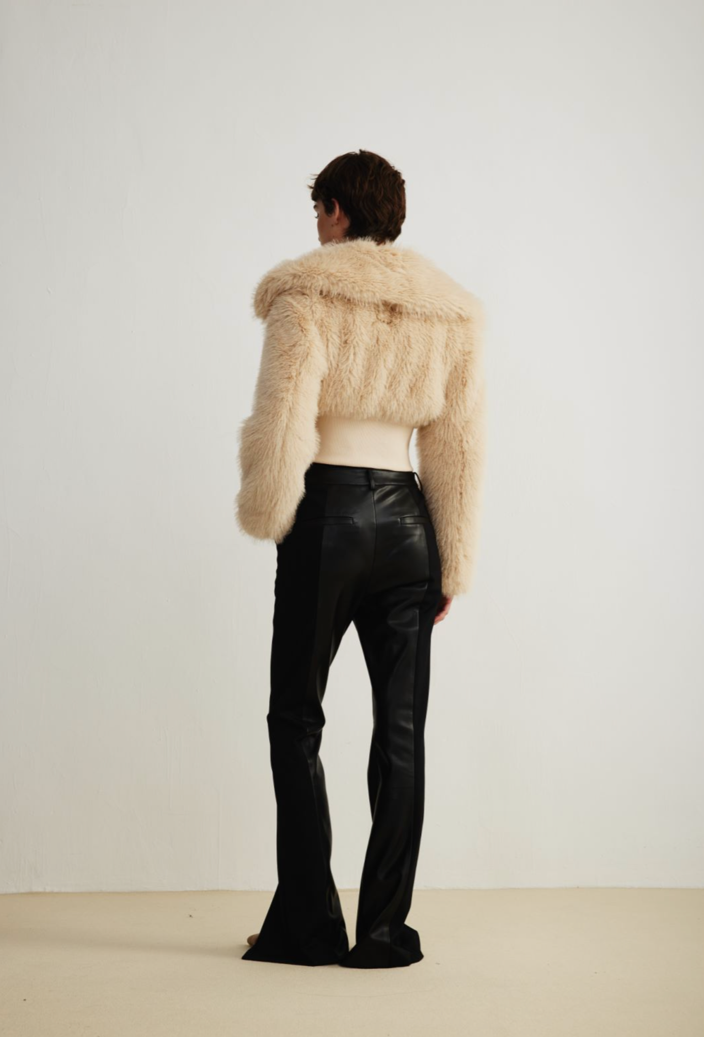 Milk Tea Eco-friendly Fur Jacket
