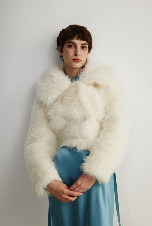 White Eco-friendly Fur Jacket