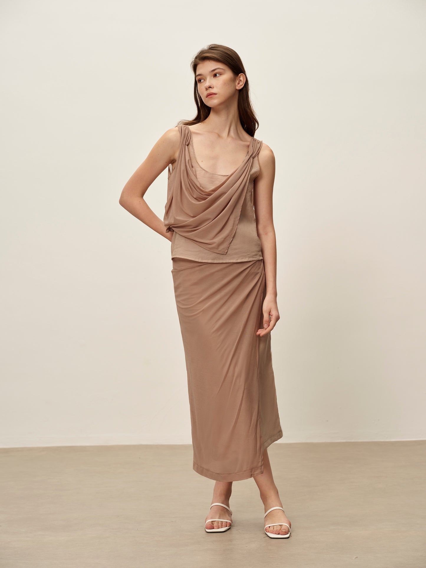 Pink Two-piece Vest Set