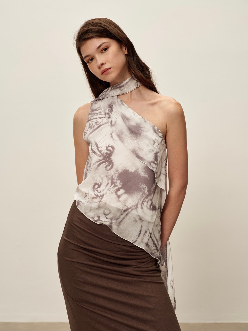 Printed Chiffon Top