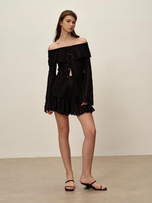 Black Lace Shorts