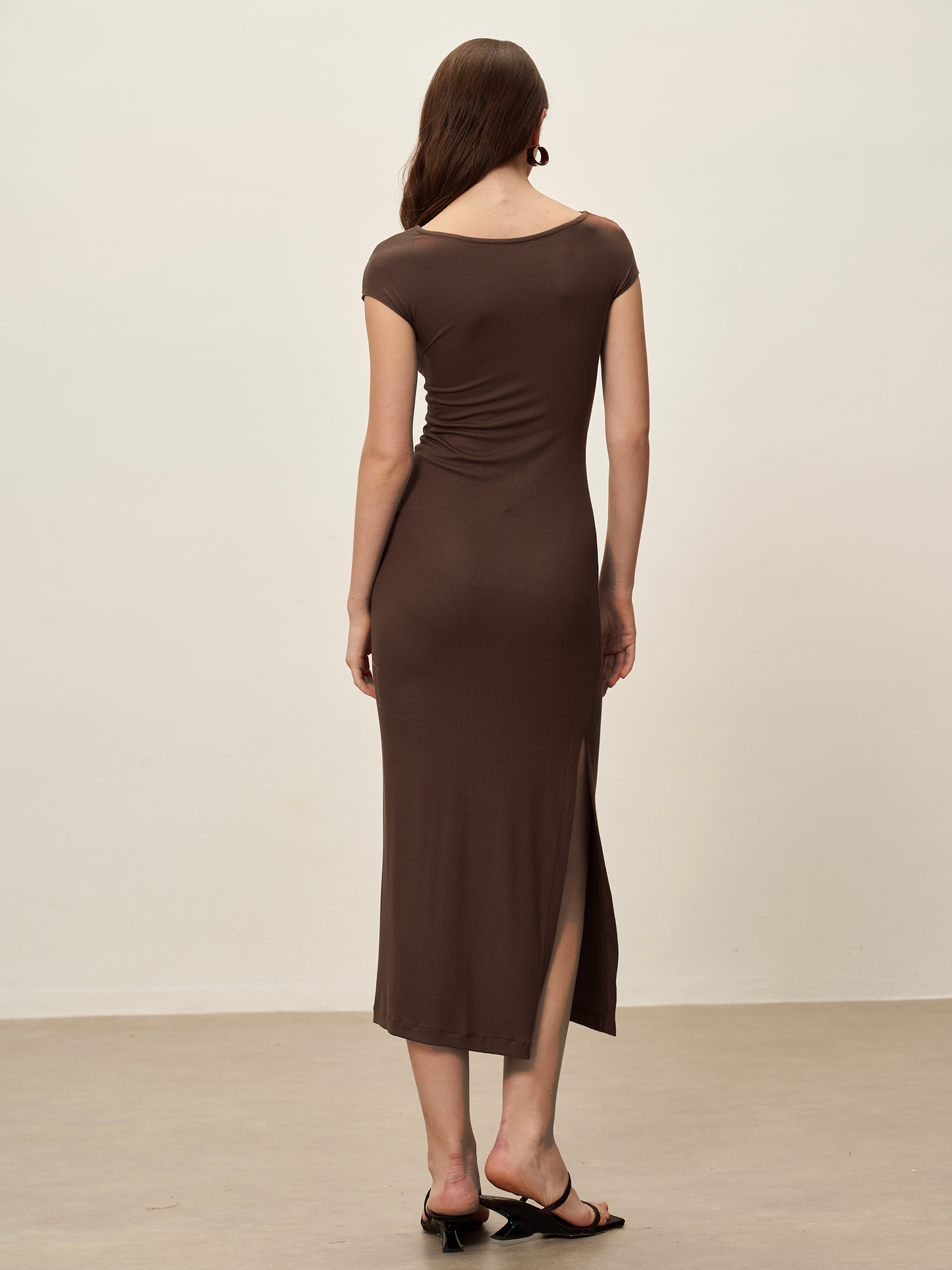 Brown Metal Ring Dress