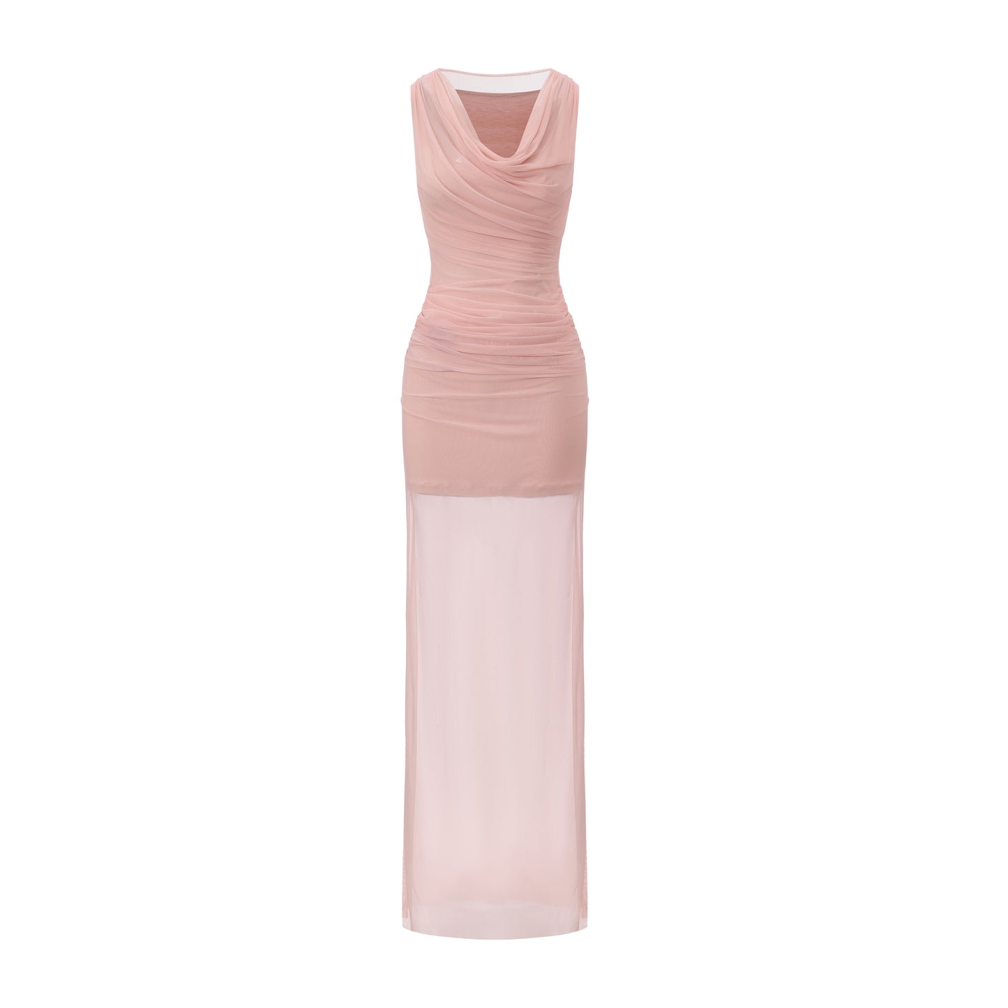 Pink tulle knitted dress