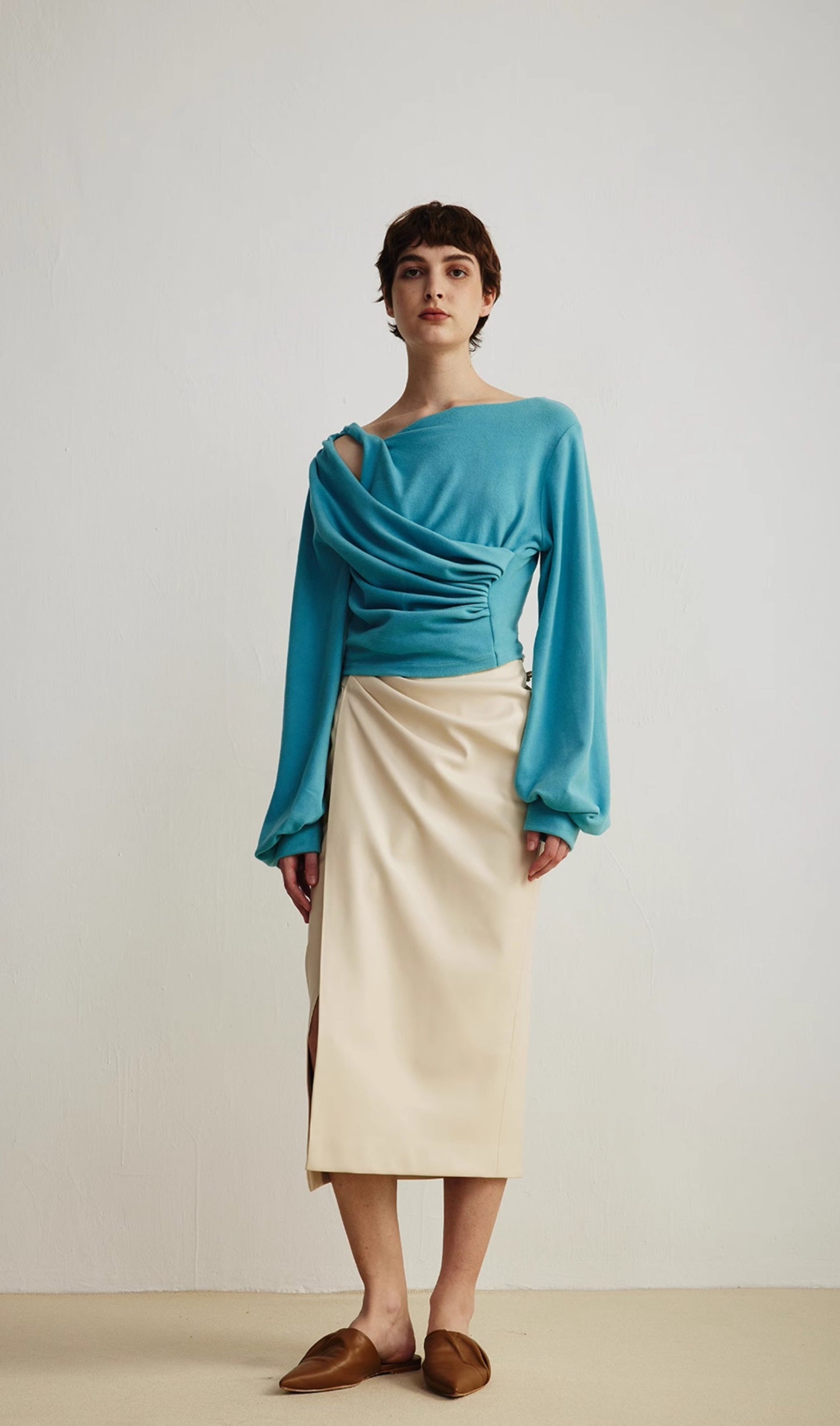 Vegan Leather Skirt White