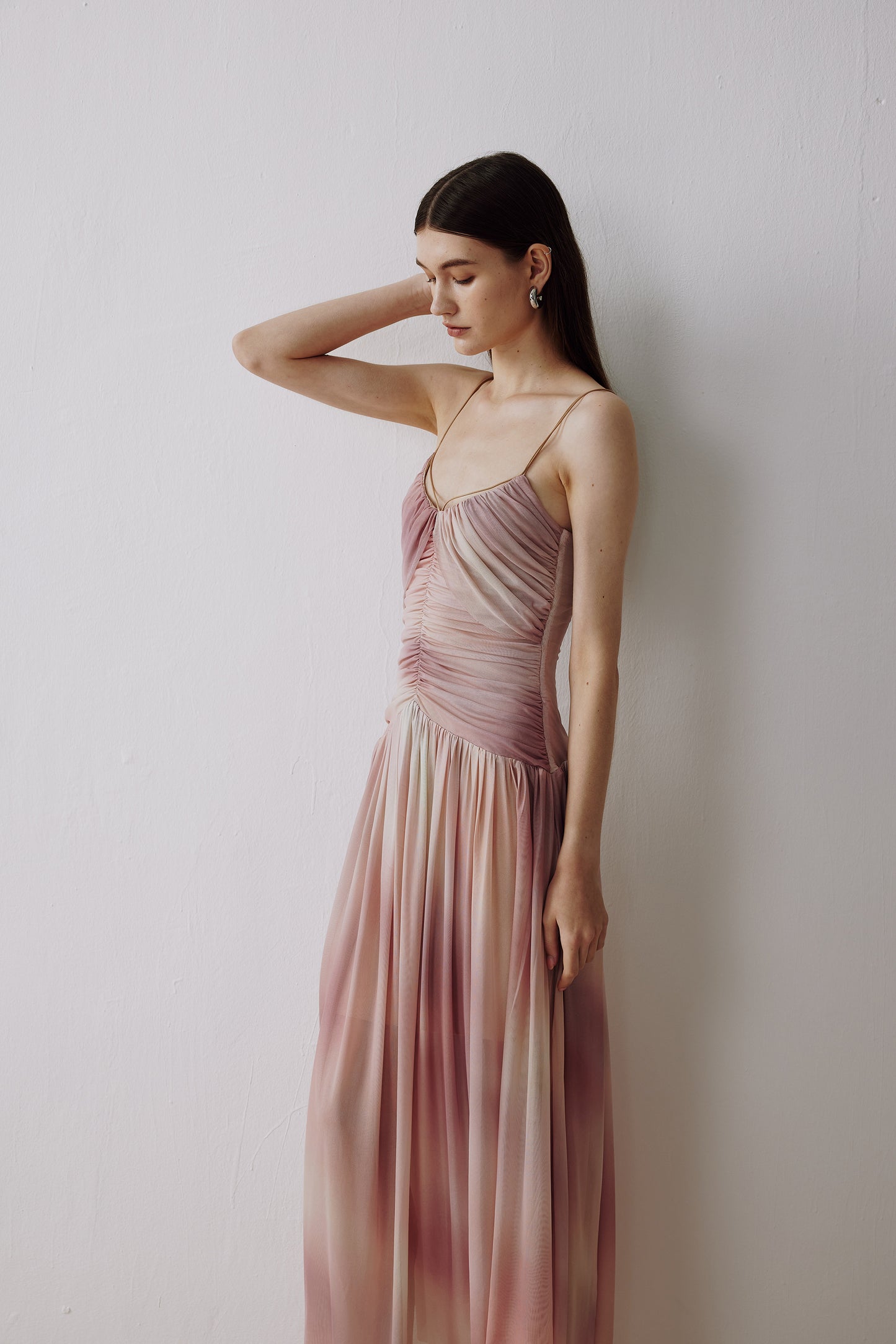 Printed Pleats Dress