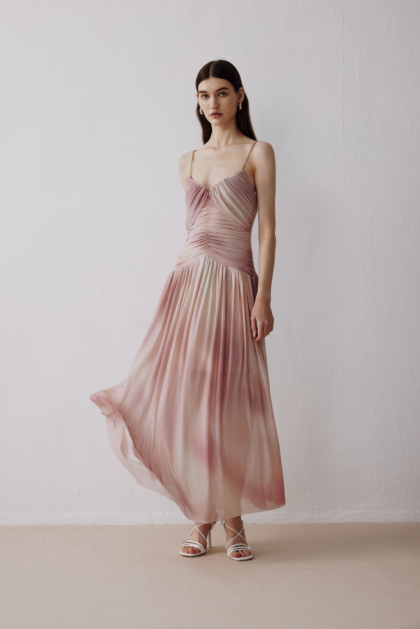 Printed Pleats Dress