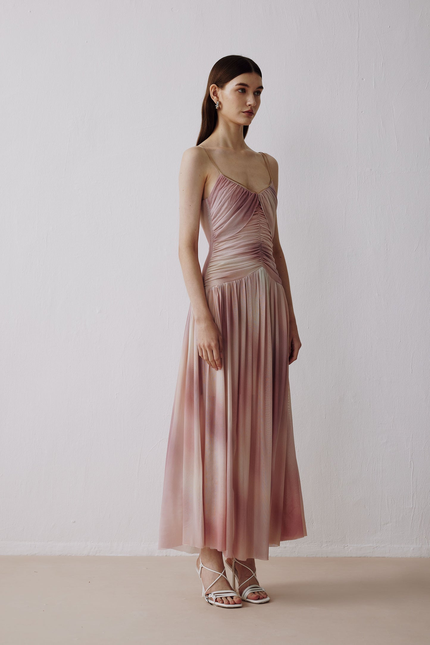 Printed Pleats Dress