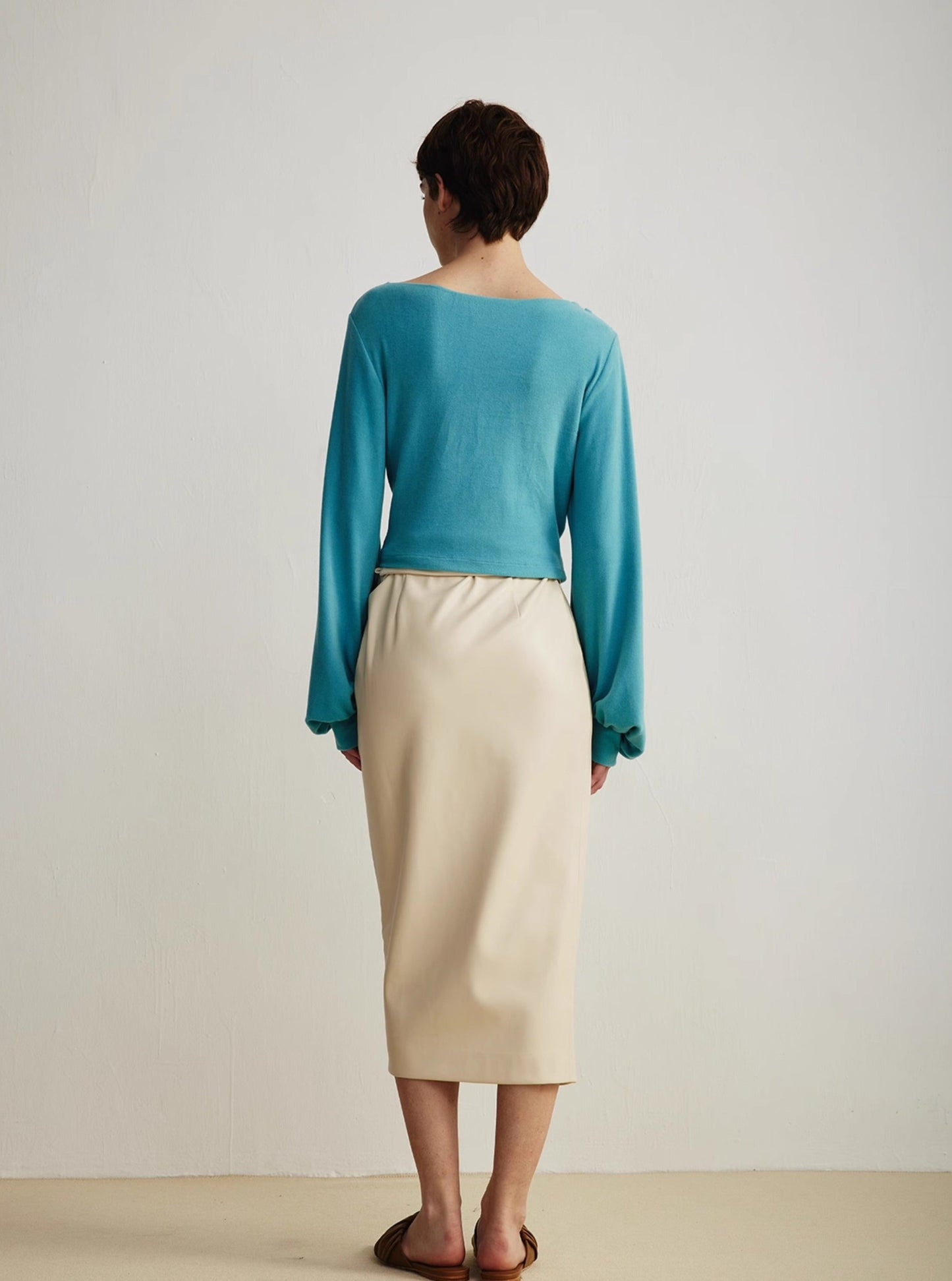 Vegan Leather Skirt White