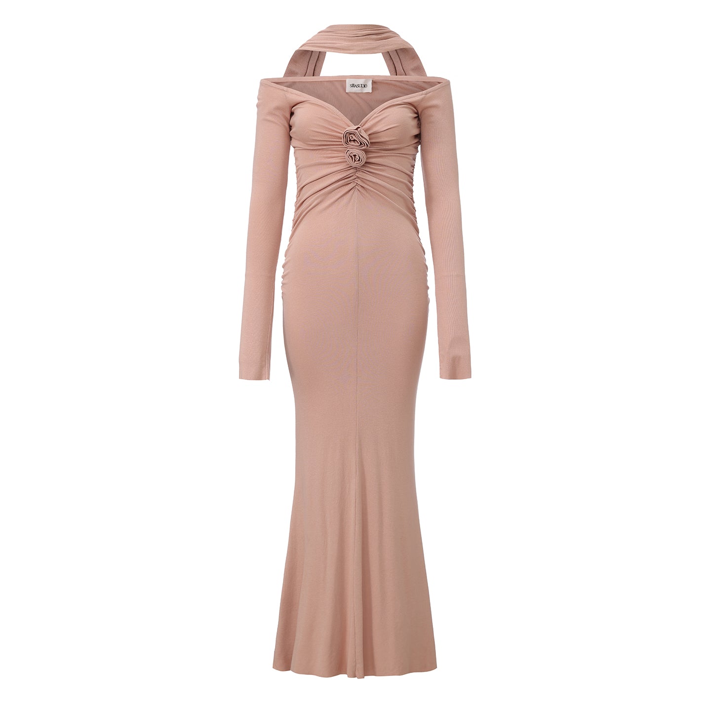 Pink Floral Halterneck Dress