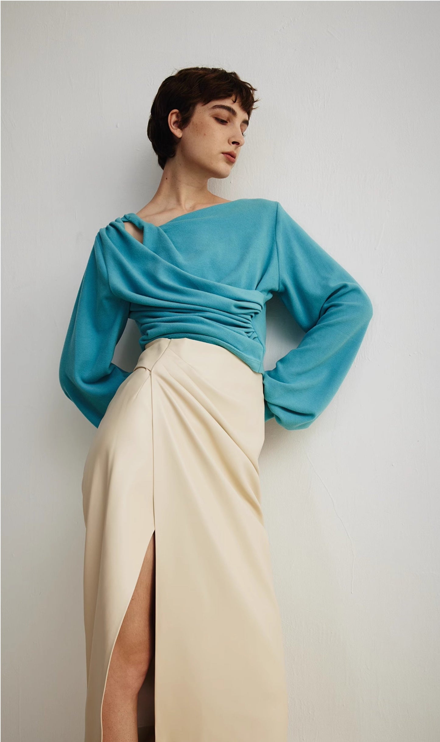 Vegan Leather Skirt White