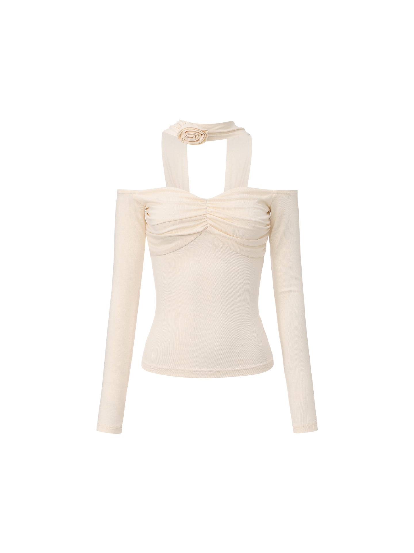 Ivory Knit Halterneck Top