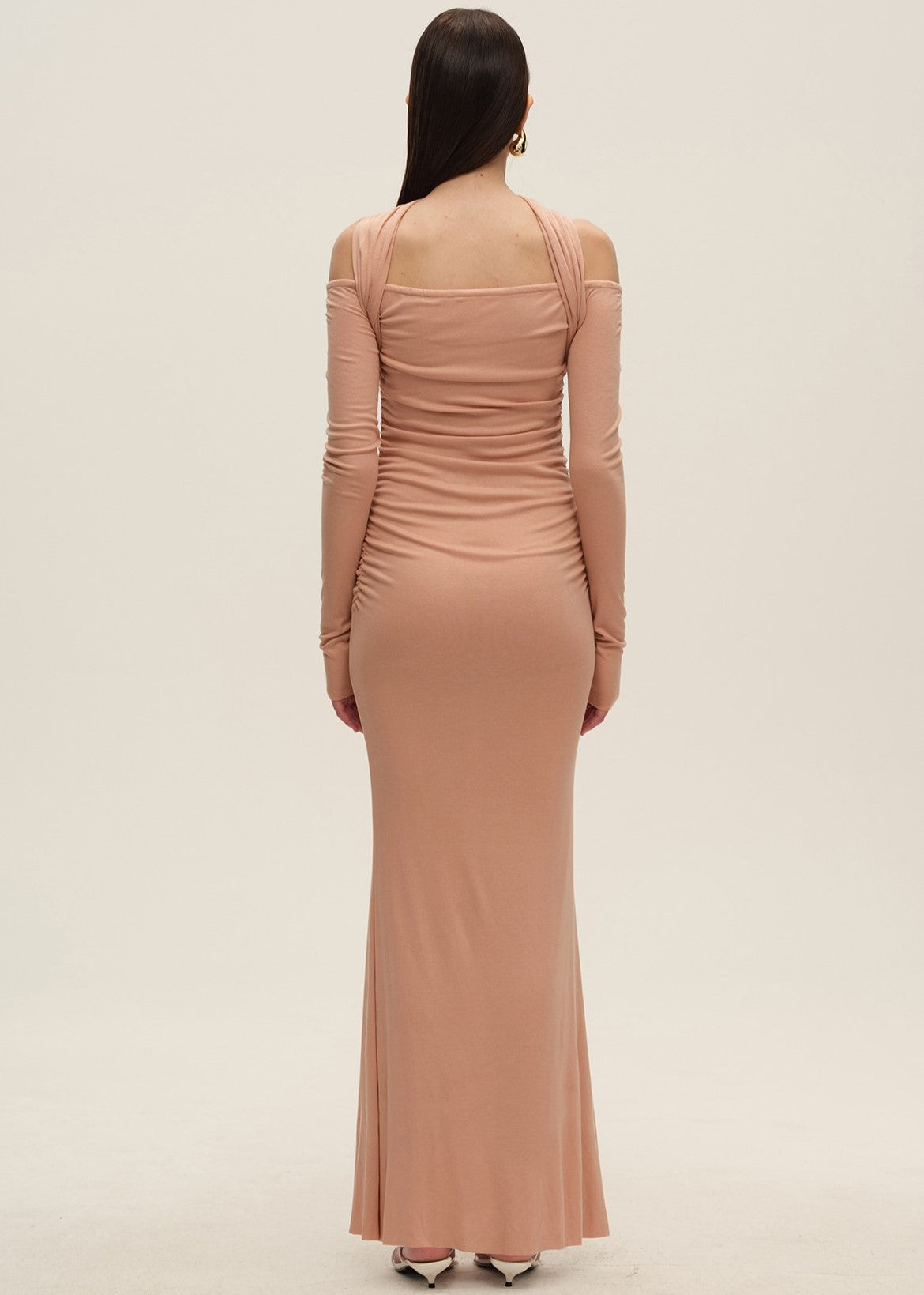 Pink Floral Halterneck Dress