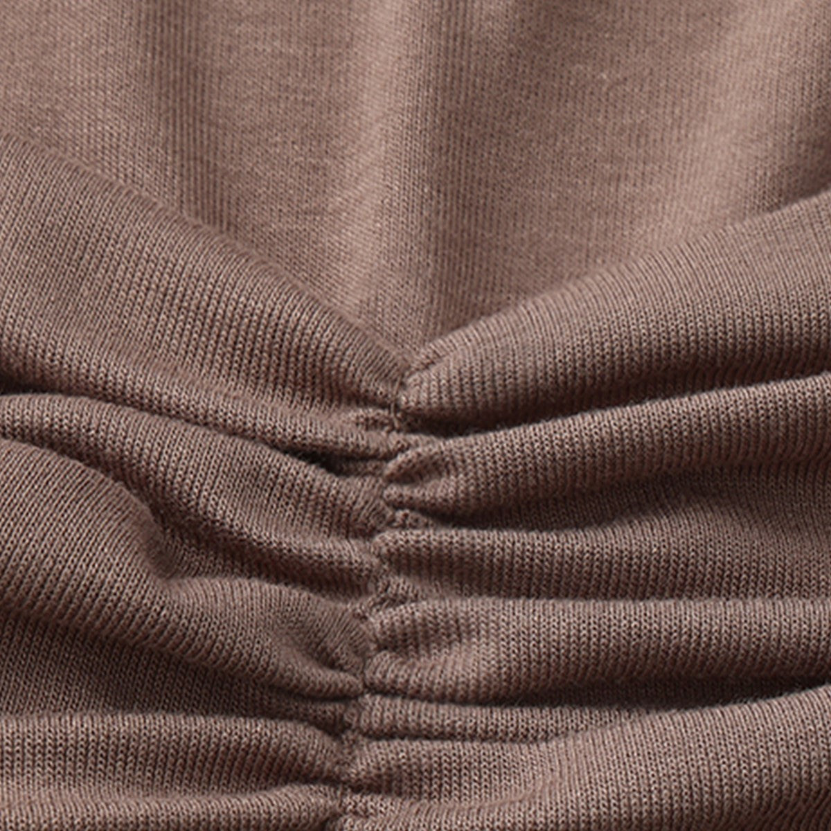 Khaki Knit Dress with Metal Buckle